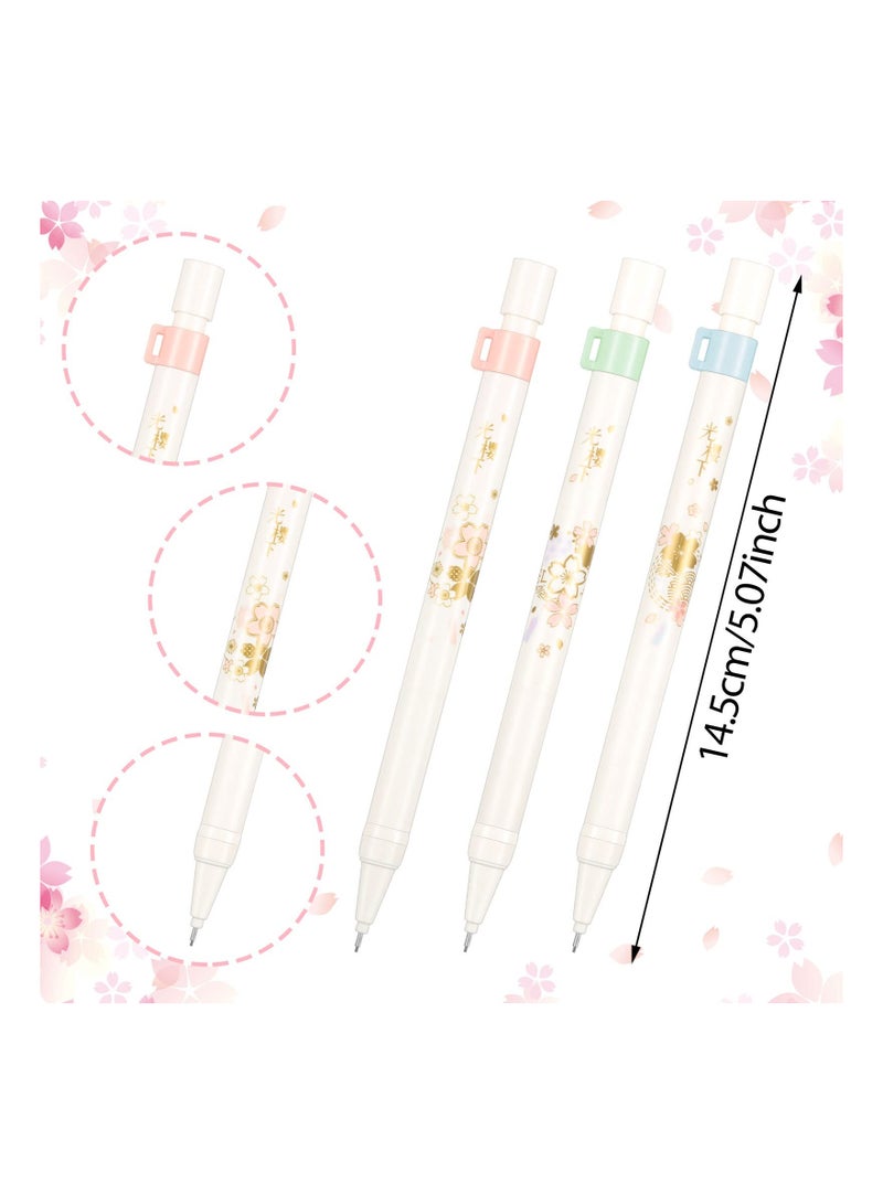 Captaintech Kawaii Cherry Mechanical Pencil Set - 6 Automatic Drafting Pencils (0.7mm) with 6 Refills & 4  Cherry Erasers for Sketching & Architecture Drawing - Image 2