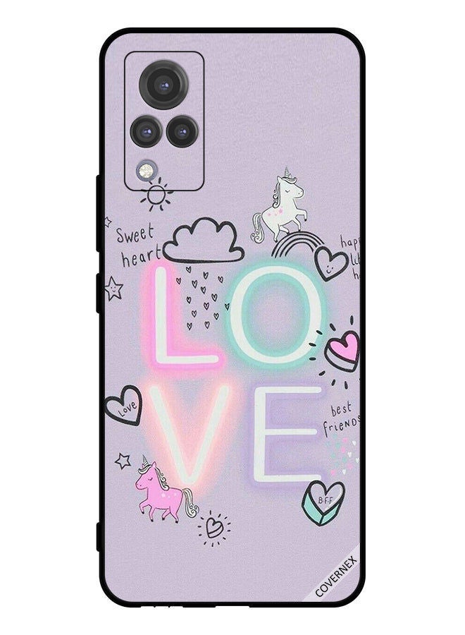 Covernex Protective Case Cover For vivo V21 5G Sweet Heart Love Unicorn - Image 1