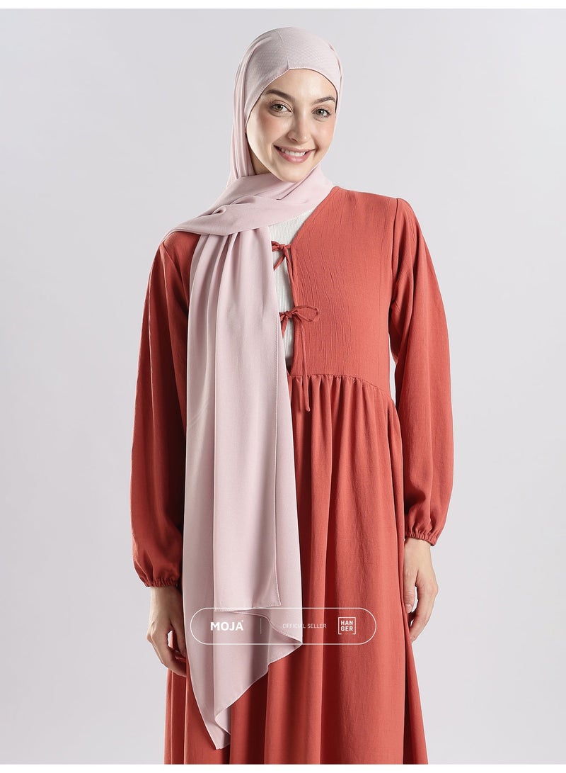 Moja Premium Georgette Hijab – Creap Pink - Image 5