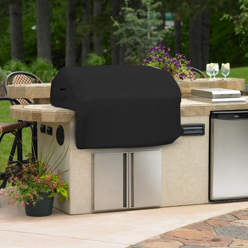 Covers & all Built-in Outdoor Grill Cover, Durable Heavy Duty 18 Oz Waterproof Cover Tuff Material with Air Pocket & Elastic for Snug Fit (36" W x 26" D x 24" H inches, Black) - Image 5