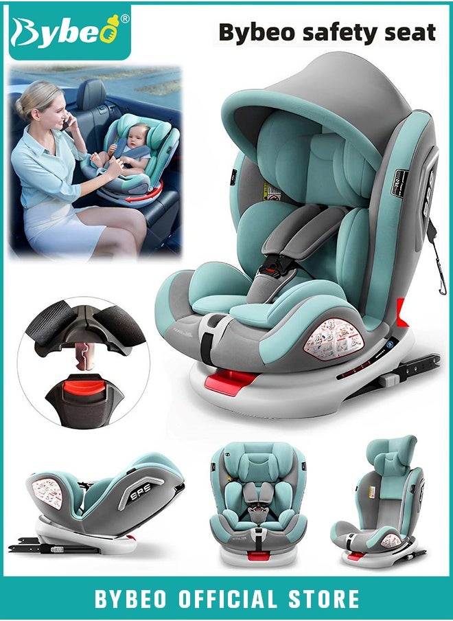Bybeo - ﻿Baby Safety Car Seat for Infant / Kids with ISOfix Interface, i-Size Certified Toddler Car Seat with 5-Point Safety Harness and 4 Level Adjustable Backrest, 360° rotation Backward/Forward Facing - Image 1