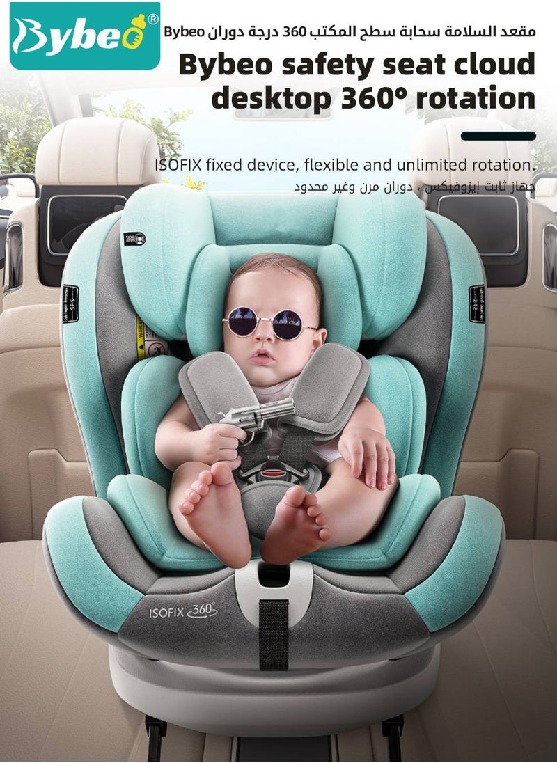 Bybeo - ﻿Baby Safety Car Seat for Infant / Kids with ISOfix Interface, i-Size Certified Toddler Car Seat with 5-Point Safety Harness and 4 Level Adjustable Backrest, 360° rotation Backward/Forward Facing - Image 1