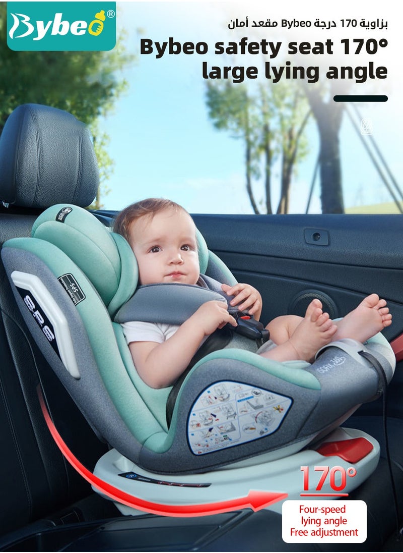 Bybeo - ﻿Baby Safety Car Seat for Infant / Kids with ISOfix Interface, i-Size Certified Toddler Car Seat with 5-Point Safety Harness and 4 Level Adjustable Backrest, 360° rotation Backward/Forward Facing - Image 1