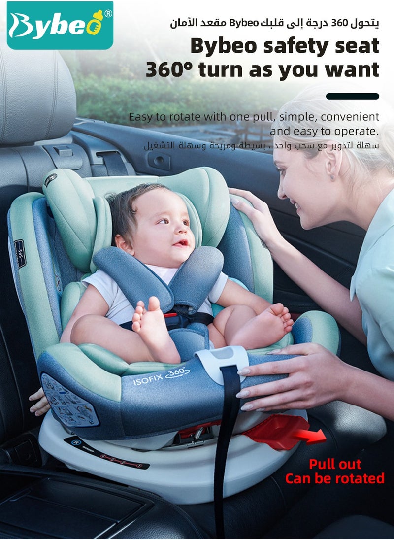 Bybeo - ﻿Baby Safety Car Seat for Infant / Kids with ISOfix Interface, i-Size Certified Toddler Car Seat with 5-Point Safety Harness and 4 Level Adjustable Backrest, 360° rotation Backward/Forward Facing - Image 1
