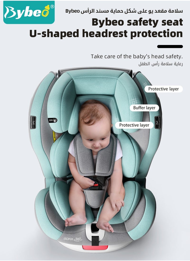 Bybeo - ﻿Baby Safety Car Seat for Infant / Kids with ISOfix Interface, i-Size Certified Toddler Car Seat with 5-Point Safety Harness and 4 Level Adjustable Backrest, 360° rotation Backward/Forward Facing - Image 1
