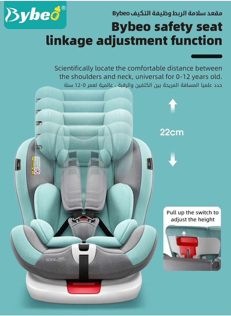 Bybeo - ﻿Baby Safety Car Seat for Infant / Kids with ISOfix Interface, i-Size Certified Toddler Car Seat with 5-Point Safety Harness and 4 Level Adjustable Backrest, 360° rotation Backward/Forward Facing - Image 1