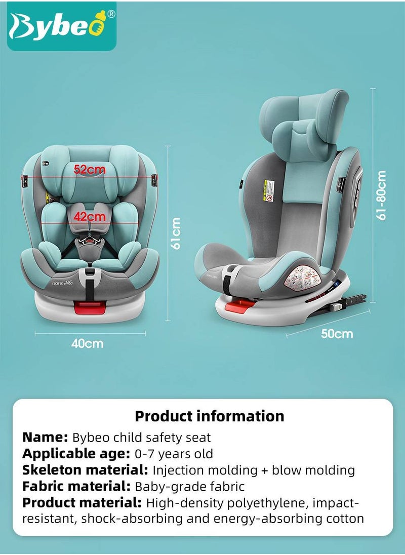 Bybeo - ﻿Baby Safety Car Seat for Infant / Kids with ISOfix Interface, i-Size Certified Toddler Car Seat with 5-Point Safety Harness and 4 Level Adjustable Backrest, 360° rotation Backward/Forward Facing - Image 1