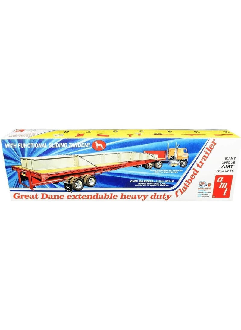 AMT AMT AMT1111 125 Dane Extendable HD Flat Bed Trailer Multi  - Image 1