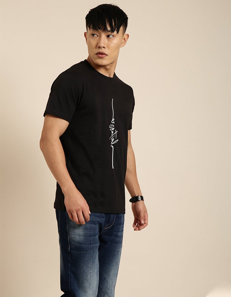 Joven Black Oversized T-Shirt for Men - Image 1