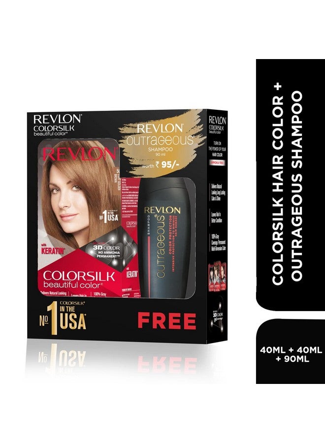 Revlon Colorsilk Hair Color With Keratin - 5G Light Golden Brown - (With Outrageous Shampoo 90 Ml) (3S10978F36721354) - Image 3