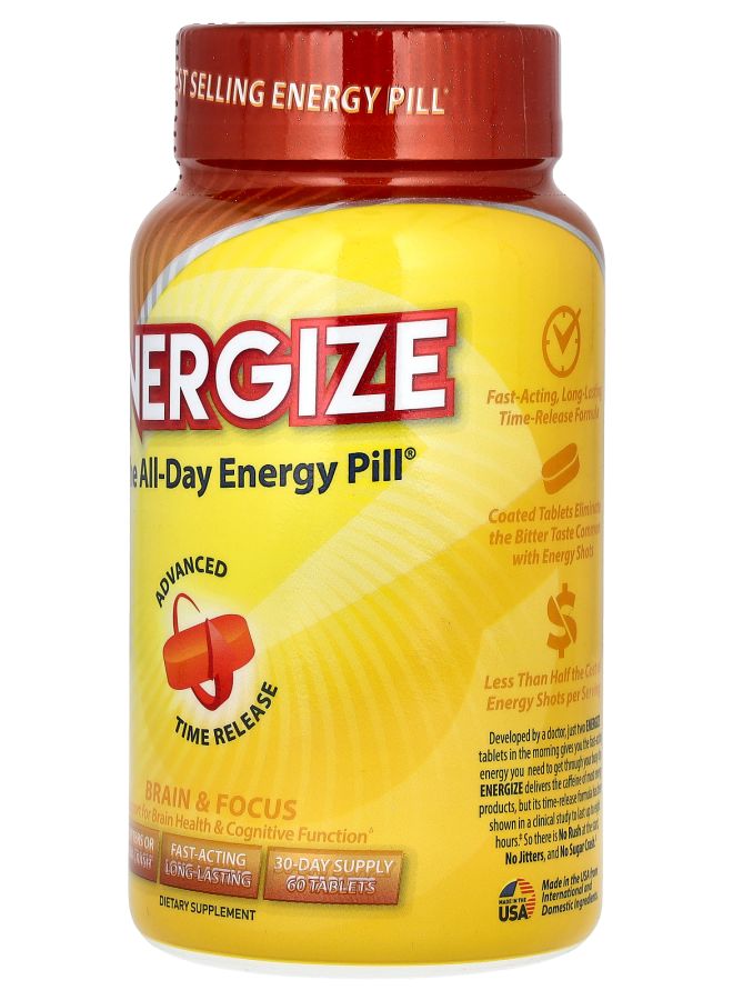 iSatori Energize The All-Day Energy Pill  60 Tablets - Image 2