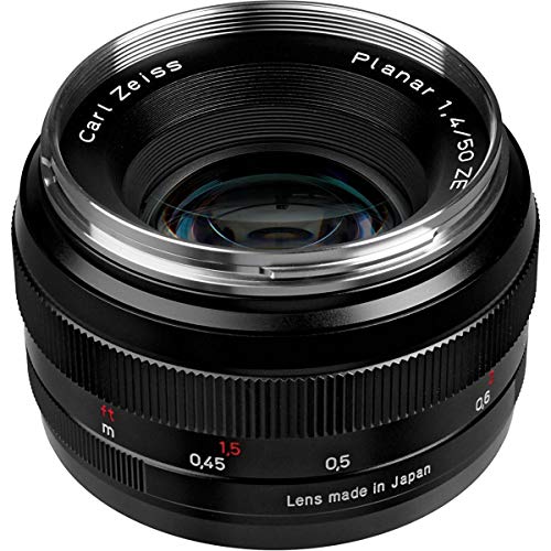 Zeiss عدسة كاميرا قياسية ZEISS Classic Planar ZE T* 50mm f/1.4 لنظام Canon EF-Mount SLR DSLR، سوداء - Image 1