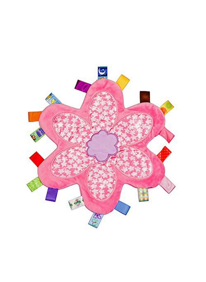 G-Tree Breathable Infant Taggy Blanket Bedtime Newborn Baby Soft Touch Plush Security Comfortable Taggie Present - Flower Taggie Blanket Pink - Image 1