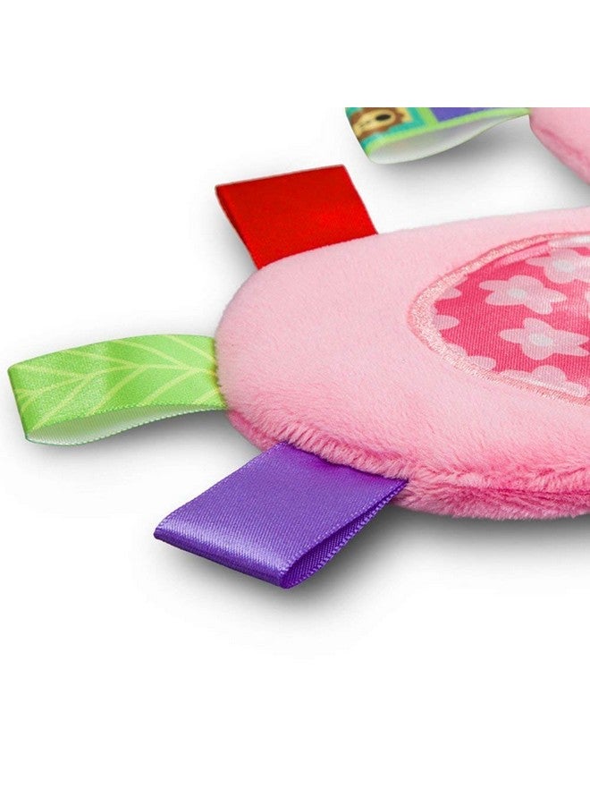 G-Tree Breathable Infant Taggy Blanket Bedtime Newborn Baby Soft Touch Plush Security Comfortable Taggie Present - Flower Taggie Blanket Pink - Image 5
