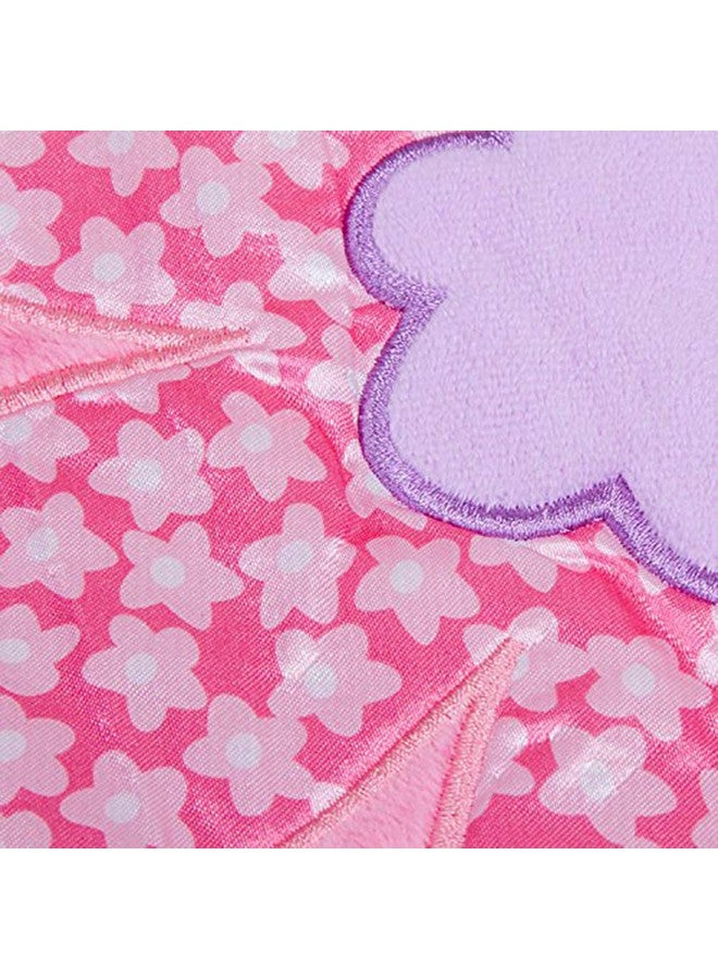 G-Tree Breathable Infant Taggy Blanket Bedtime Newborn Baby Soft Touch Plush Security Comfortable Taggie Present - Flower Taggie Blanket Pink - Image 3