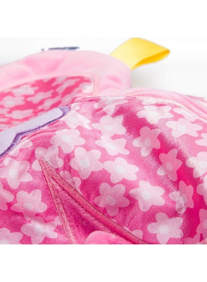 G-Tree Breathable Infant Taggy Blanket Bedtime Newborn Baby Soft Touch Plush Security Comfortable Taggie Present - Flower Taggie Blanket Pink - Image 4