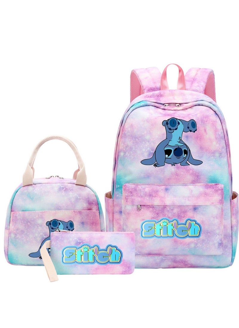 STITCH Stitch Printed Three Piece Set Backpack 