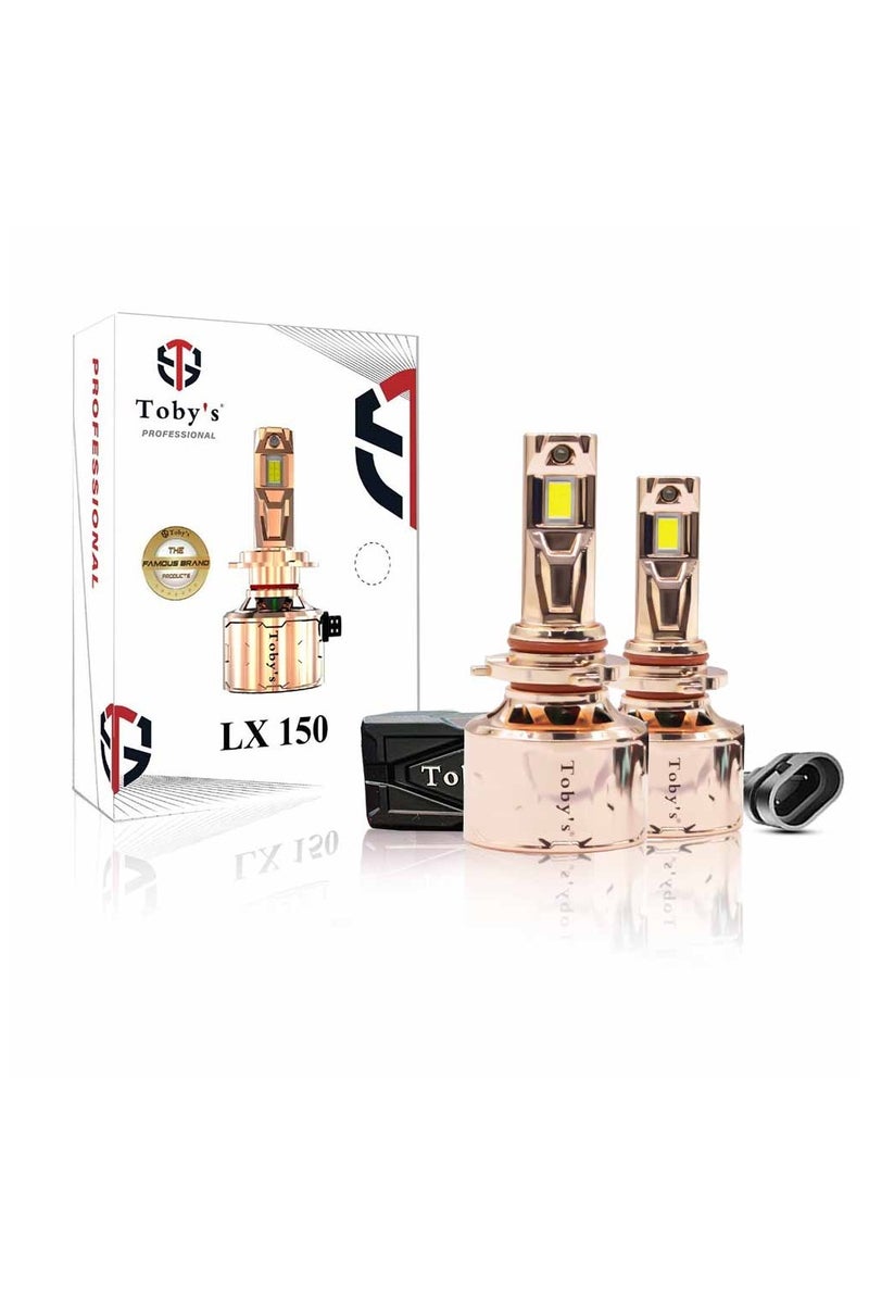 Toby's Toby’s LX-150 9005/9006 – 300W 2 Pieces of LED Headlights with 30,000 Lumens, IP65 Protection, Rotary Cooling, and Bonus Keychain for Ultimate Night Driving Power - Image 1