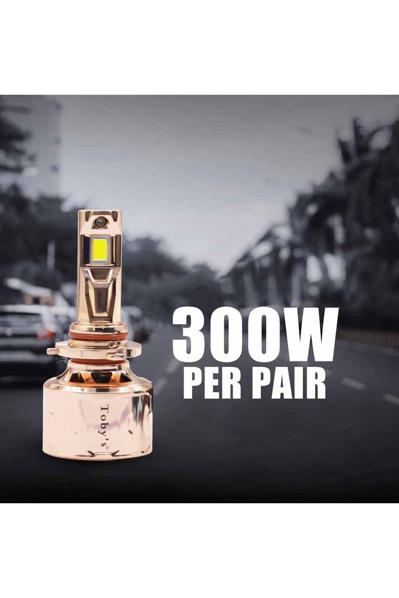 Toby's Toby’s LX-150 9005/9006 – 300W 2 Pieces of LED Headlights with 30,000 Lumens, IP65 Protection, Rotary Cooling, and Bonus Keychain for Ultimate Night Driving Power - Image 3