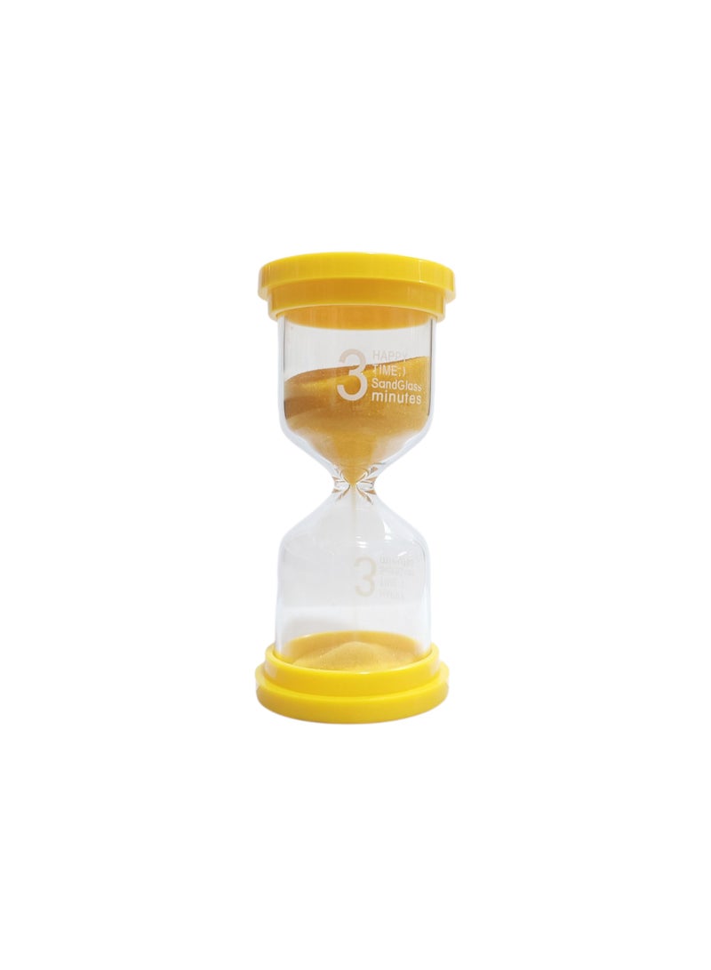Sand Timer for Room Decoration, Mental Focus, and Precise Time Tracking, Ideal for Coffee Tables, Book Displays, and Festive Events with Random Color Sand yellow (model 1-3 minute)