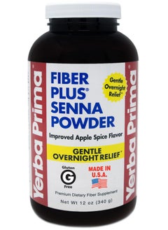 Yerba Prima Fiber Plus Senna Powder, 12 oz (Pack of 1) - Apple Spice Flavor, Gentle Overnight Relief, USA Made, Non-GMO, Stevia Sweetened, Short-Term Use to Restore Regularity - pzsku/Z467047E8B187C04AD551Z/45/_/1735907958/c0b07545-028e-495b-9c44-7c87b9fa1f19