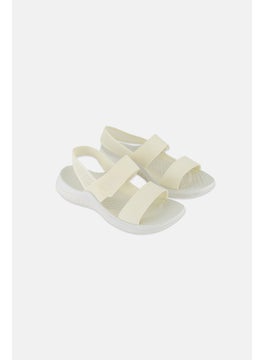crocs Women Literide Velcro Closure Sandals, Off-White  - Image 1