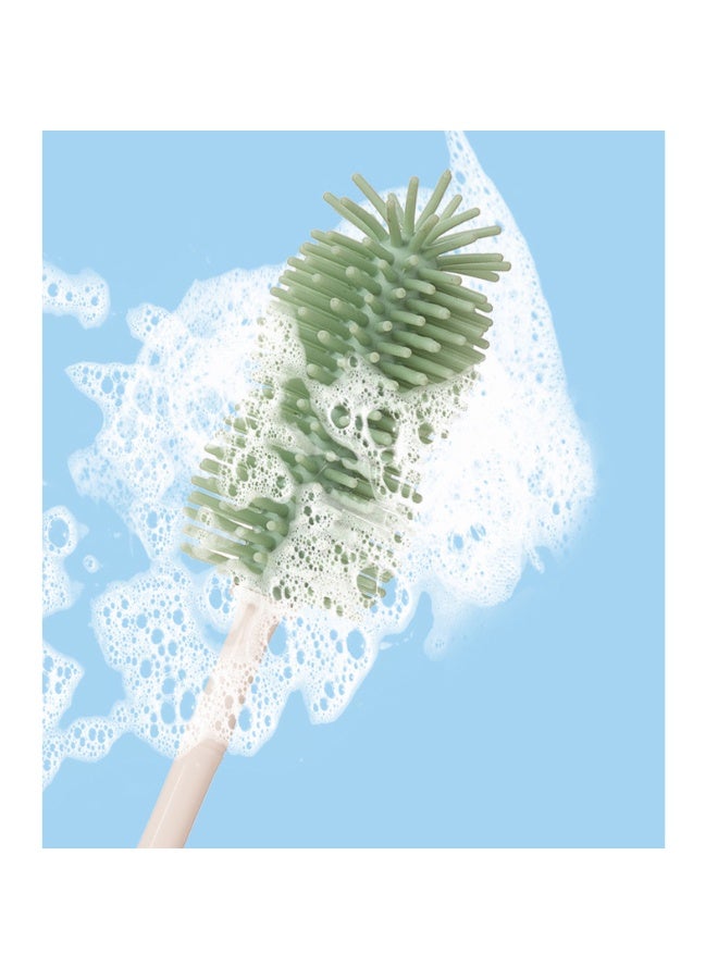 3PCS Silicone Bottle Cleaning Brush Kit 3 in 1 Silicone Brush, Nipple Brush, Straw Brush Baby Travel Essential Bottle Brush Set - Image 2