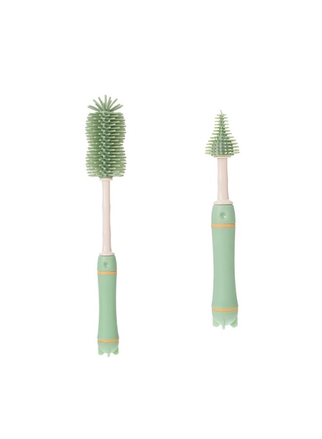 3PCS Silicone Bottle Cleaning Brush Kit 3 in 1 Silicone Brush, Nipple Brush, Straw Brush Baby Travel Essential Bottle Brush Set - Image 5