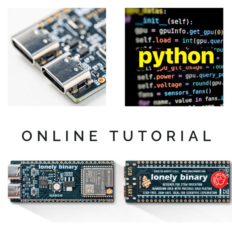 LONELY BINARY لوحة تطوير لوني ثنائية ESP32-S3 إصدار ذهبي 16MB فلاش 8MB PSRAM مزدوج USB-C هوائي IPEX واي فاي بلوتوث لمشاريع Arduino IoT، MicroPython و ESP-IDF N16R8 (16MB + هوائي إصدار ذهبي) - Image 4