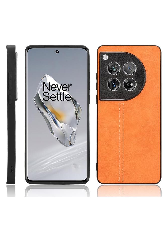 اس-توب جراب لهاتف OnePlus 12 بغطاء خلفي بخياطة بنمط بقرة - Image 1