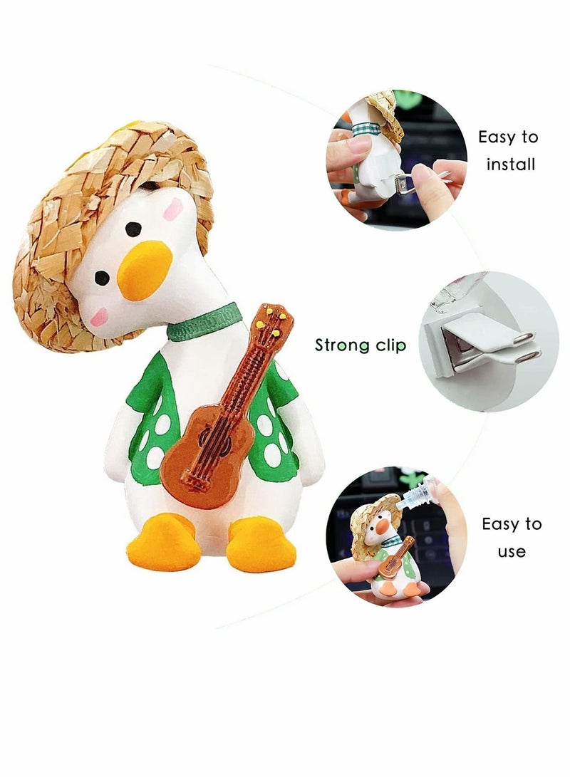 Y&D Car Vent Clip Duck Decorations Cute Rock with Straw Hat Dashboard for Women Man Decor Air Freshener Interior Decoration Interesting - Image 5