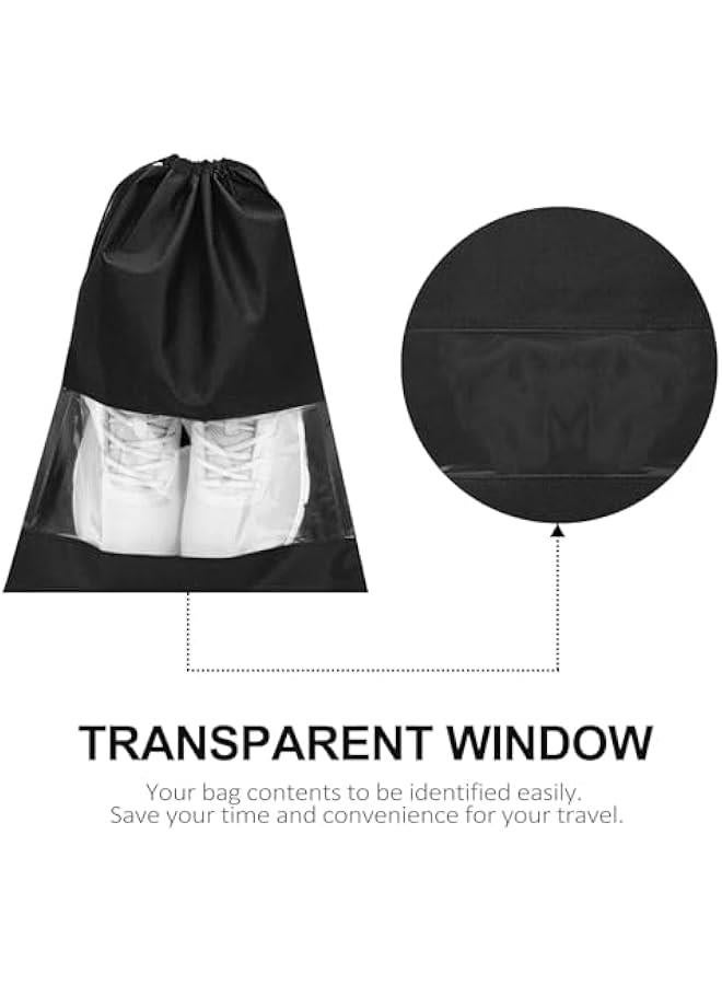 HOOKOR 15PCS Travel Shoe Bags Non-Woven Storage With Rope for Men and Women Large Shoes Pouch Packing Organizers - 17.3 X 12.6, Pink(22-5) - Image 3