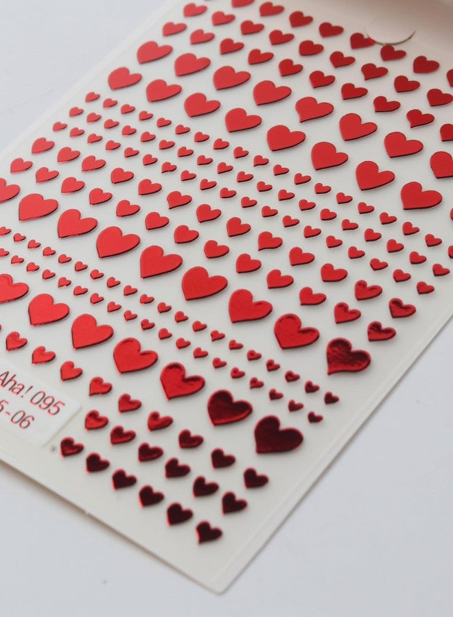 ZEYER Valentine's Day Nail Stickers for WomenRed Heart-Shaped Romantic Nail Design 3D Self Adhesive Romantic Valentine's Day Nail Decals for Nail Art Rose Nail Art Supplies for Women DIY Manicure - Image 2