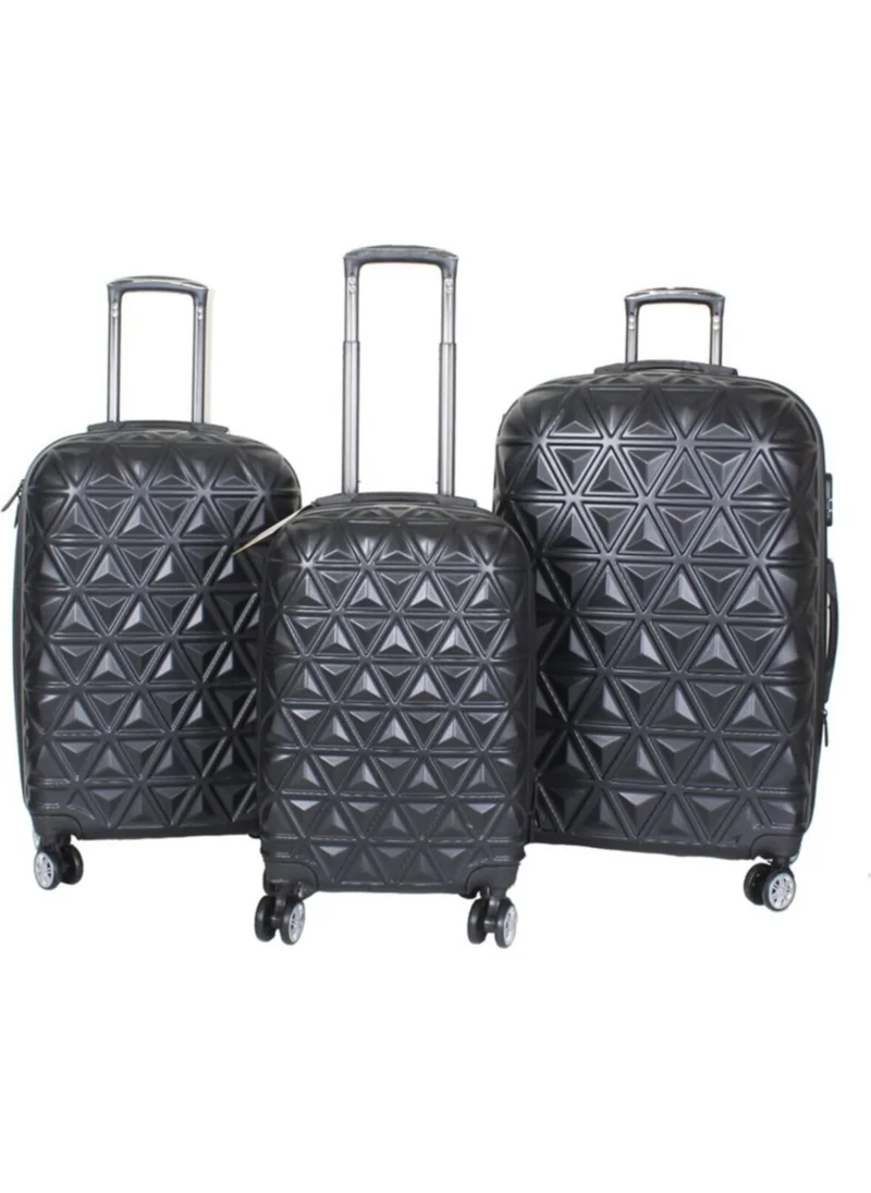 Esbuik Diamond Set of 3 Suitcases Black