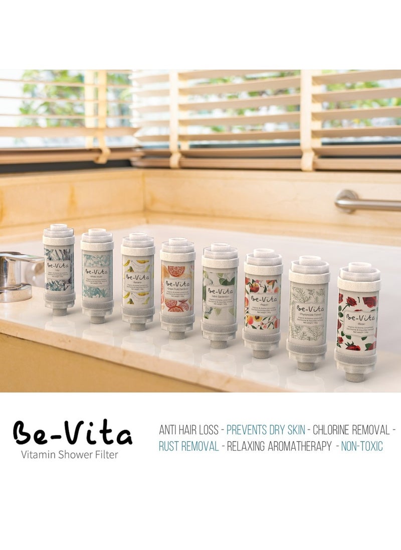Be-Vita - Korean Vitamin Shower Filter - Anti Hair Loss - Prevents Dry Skin - Chlorine Removal - Rust Removal - Relaxing Aromatherapy - Non-Toxic (Cherry Blossom) - Image 1
