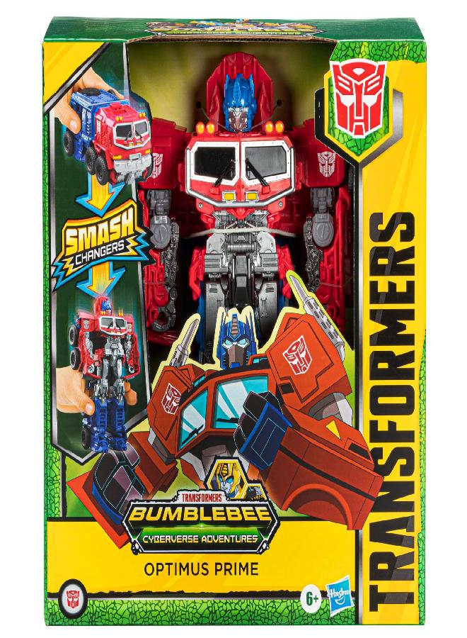 TRANSFORMERS Transformers Bumblebee Cyberverse Adventures Dinobots Unite Smash Changer Optimus Prime Action Figure, Toys for 6 Year Old Boys and Girls and Up, 9-Inch  - Image 5