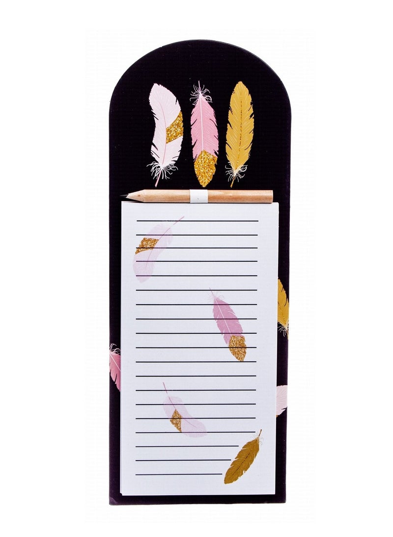 Generic 40-Sheet Memo Pad With Pencil And Magnetic Back Assorted Designs For Fridge, Locker, File Cabinet etc  - Image 1