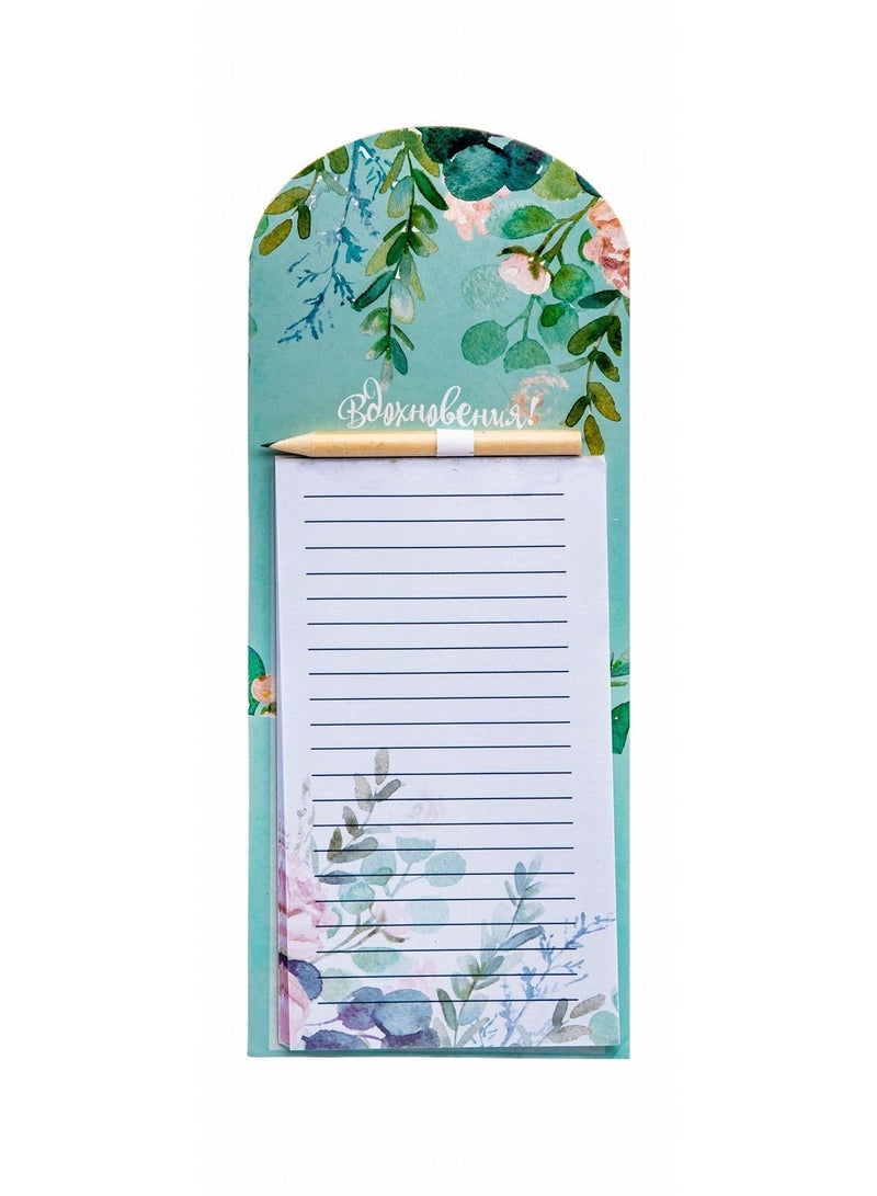 Generic 40-Sheet Memo Pad With Pencil And Magnetic Back Assorted Designs For Fridge, Locker, File Cabinet etc  - Image 2