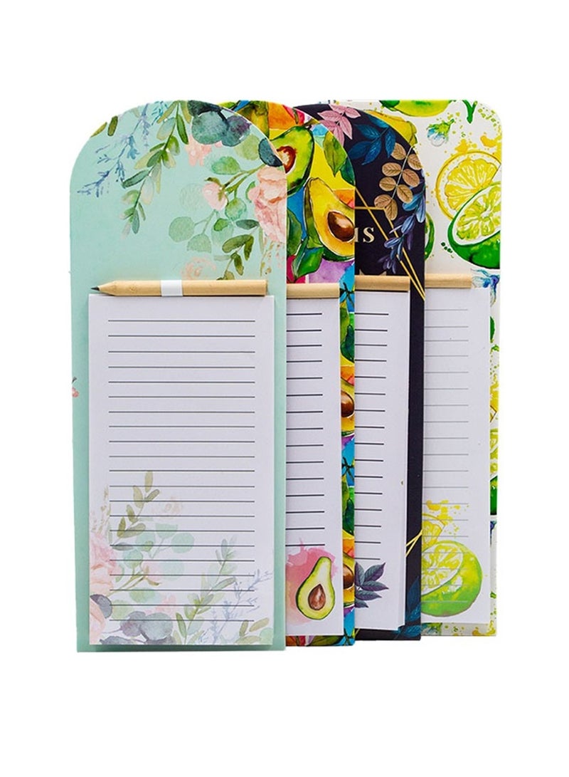 Generic 40-Sheet Memo Pad With Pencil And Magnetic Back Assorted Designs For Fridge, Locker, File Cabinet etc  - Image 4