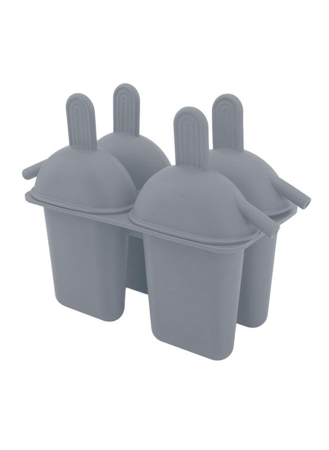 Thoraya - Ice Cream Mold Silicone Practical Portable DIY Ice Pop Maker with 50 Sticks for Household Grey - Image 1