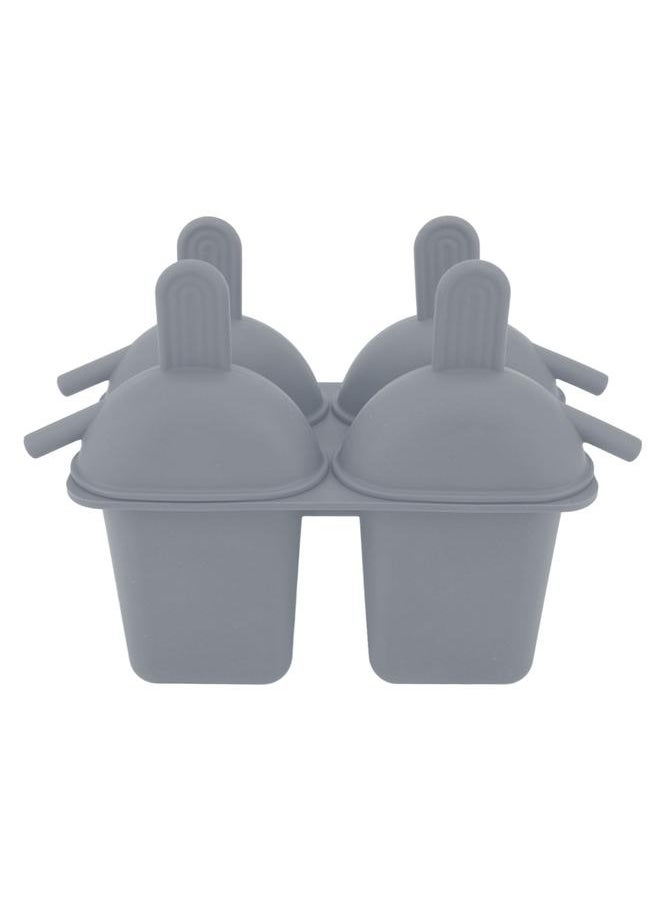 Thoraya - Ice Cream Mold Silicone Practical Portable DIY Ice Pop Maker with 50 Sticks for Household Grey - Image 1