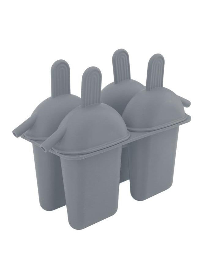 Thoraya - Ice Cream Mold Silicone Practical Portable DIY Ice Pop Maker with 50 Sticks for Household Grey - Image 1