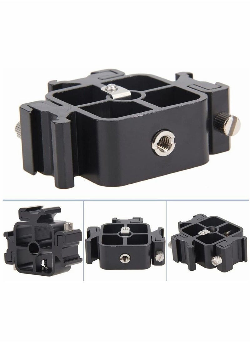 SYOSI - Shoe Mounts, Camera Hot Shoe Lamp Holder Flash Base Live Broadcast Bracket Multi-function Standard One-turn Three Camera Shoe Mount 1/4""-20 Tripod Screw Adapter Shoe Mount, for DSLR Camera Rig 1Pcs - Image 1
