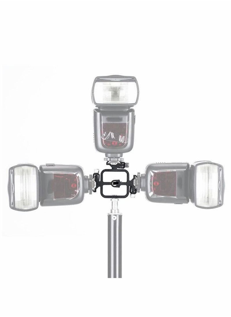 SYOSI - Shoe Mounts, Camera Hot Shoe Lamp Holder Flash Base Live Broadcast Bracket Multi-function Standard One-turn Three Camera Shoe Mount 1/4""-20 Tripod Screw Adapter Shoe Mount, for DSLR Camera Rig 1Pcs - Image 1