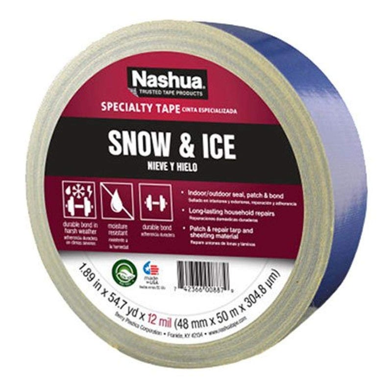 Nashua 684642 Polyethylene Coated Cloth Snow and Ice Premium Duct Tape, 12 mil Thick, 50 m Length, 48 mm Width, Blue - Image 2