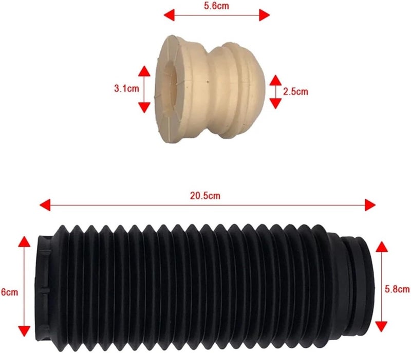 DEMULAX Car Front Shock Absorber Buffer Rubber Boot Set - Image 2
