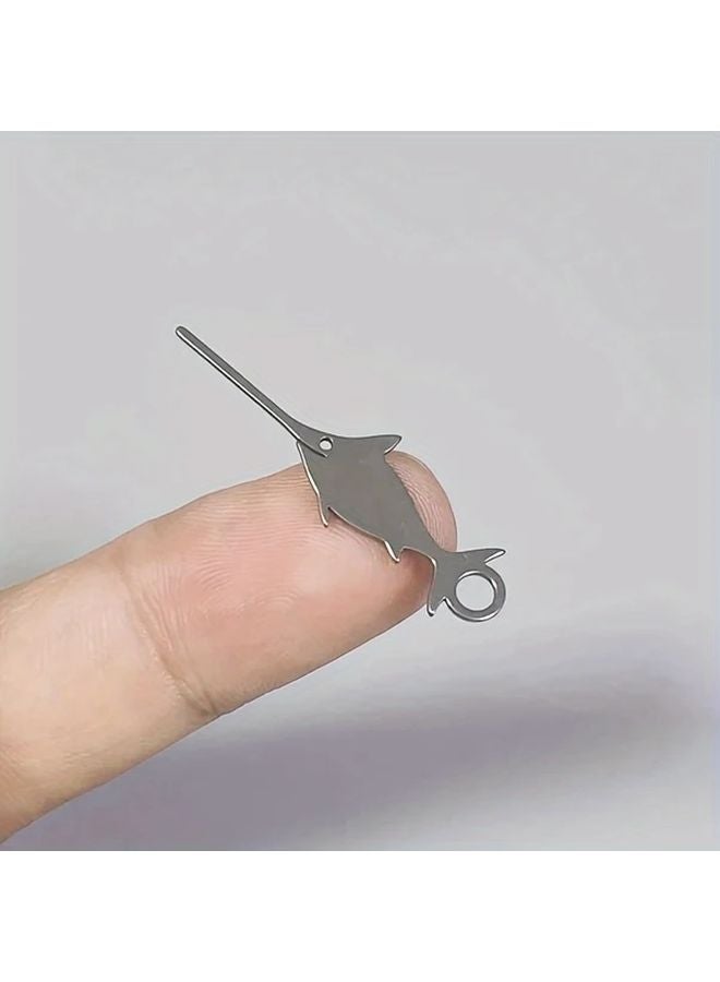 1pc Stainless Steel Swordfish Sim Card Eject Pin Tool For Smartphone - Image 3