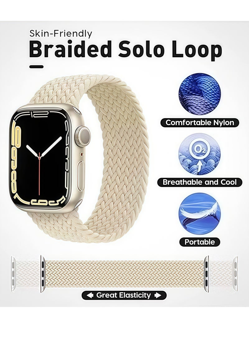 Generic - Nylon woven sliding buckle watch band for 38/40/41mm with adjustable elastic single loop strap for Apple Watch 1/2/3/4/5/6/7/se - Image 1