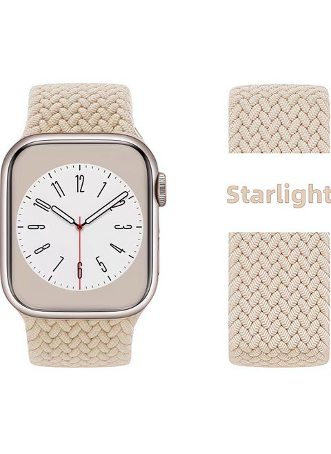 Nylon woven sliding buckle watch band for 38/40/41mm with adjustable elastic single loop strap for Apple Watch 1/2/3/4/5/6/7/se