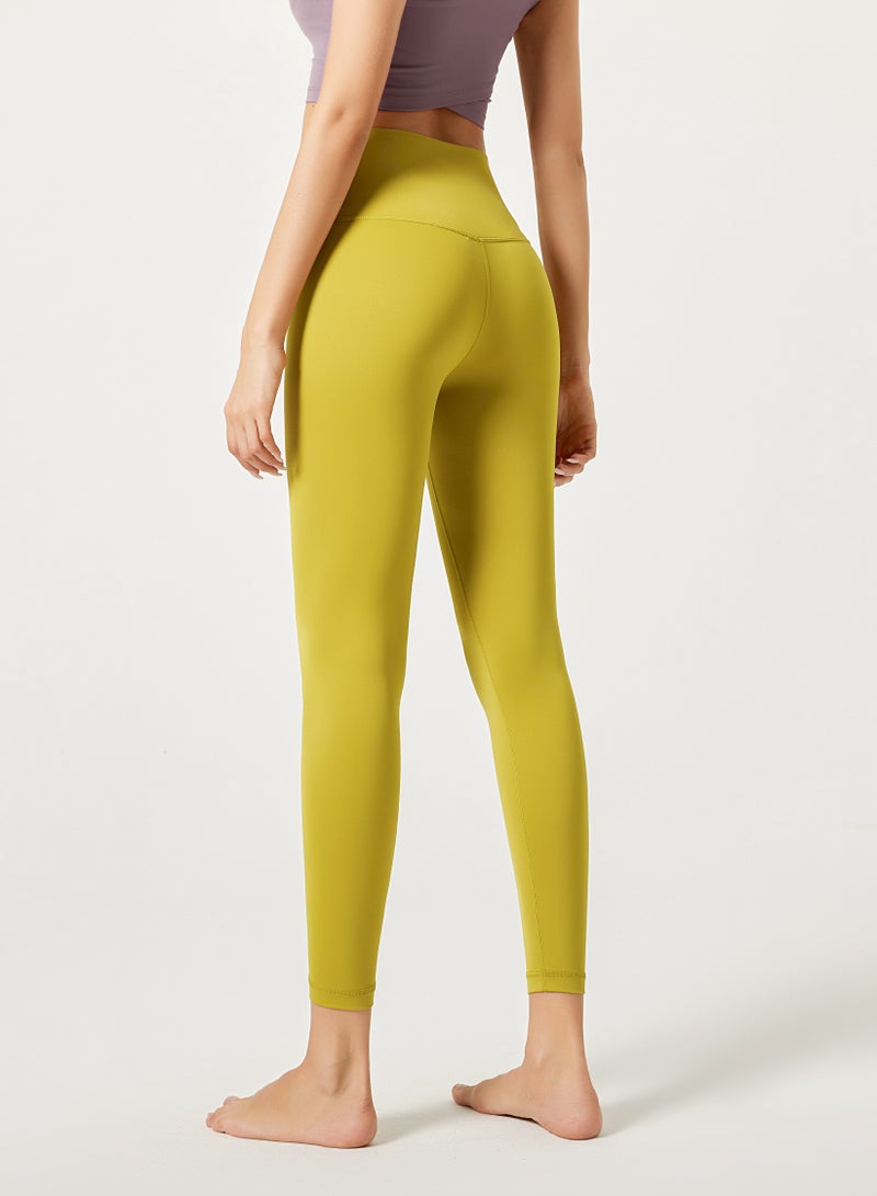 Loquat Women Quick Dry Breathable Yoga Leggings Yellow  - Image 2